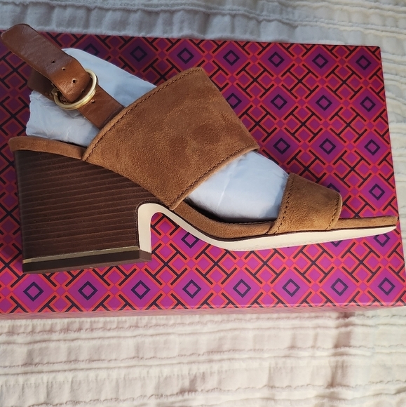 Tory Burch Shelby block heel sandal new in box size 7.5 - Picture 3 of 11